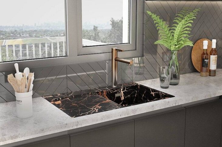 Modern kitchen taps